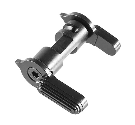 [847313014610] Patriot Ordnance Factory 01461 Safety Selector 50/90 Degree Black Hardcoat Anodized AR-Platform Ambidextrous