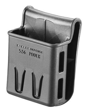 [7290105941367] FAB Defense FX556P M4 Mag Pouch Compatible w/ M16/ M4/ AR-15 Belt Mount Black Polymer Ambidextrous
