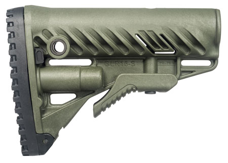 [7290105945808] FAB Defense FXGLR16G GLR-16  Buttstock for AR-15/ M16/ M4 OD Green Polymer