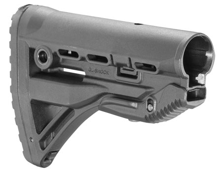 [7290105940704] FAB Defense FXGLSHOCK GL-Shock  Buttstock for M16/ M4 w/Anti-Rattle Mechanism Black Polymer
