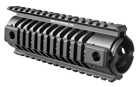 [7290105940308] FAB Defense FXNFR NFR Quad Rail for Carbine Length M16 1913 Mil-Spec Picatinny Rails Black Anodized Aluminum