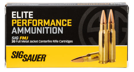 [798681588633] Sig Sauer E308B120 Elite Performance  308 Win 150 gr Full Metal Jacket 20 Per Box/ 25 Case