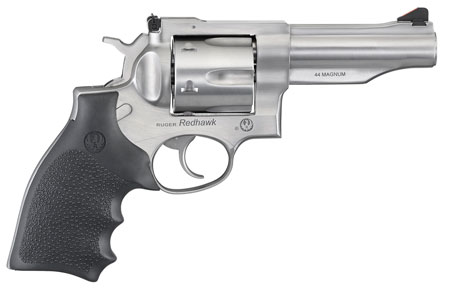 [736676050444] Ruger 5044 Redhawk  44 Special/44 Rem Mag 6rd, 4.20" Satin Stainless Steel Barrel, Dual Chambered Satin Stainless Cylinder, Satin Stainless Steel Frame, Hardwood Grip, Exposed Hammer
