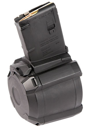 [840815100560] Magpul MAG576-BLK PMAG GEN M3 60rd Drum 223 Rem/5.56x45mm NATO Fits AR-15/M16/M4 Black Polymer