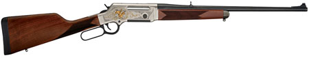 [619835300140] Henry H014WL243 Long Ranger Wildlife Full Size 243 Win 4+1 20" Blued Steel Barrel, Engraved Nickel-Plated w/24K Gold Inlay Steel Receiver, American Walnut Stock Right Hand