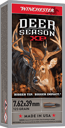 [020892226180] Winchester Ammo X76239DS Deer Season XP 7.62x39mm 123gr Extreme Point 20 Per Box/10 Case