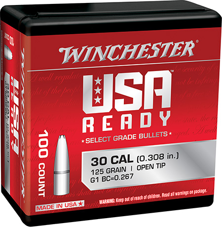 [020892642133] Winchester Ammo WBR30125 Centerfire Rifle  308Win 125gr Open Tip 100 Per Box/10 Case