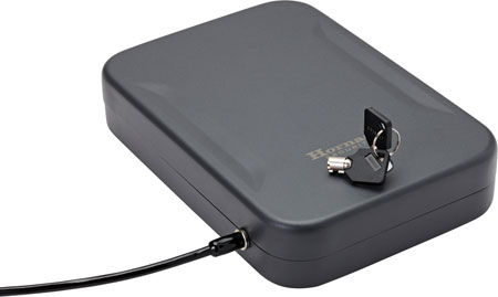 [090255713770] Hornady 95210 Lock Box  XL Key Entry Black Steel Holds 1 Handgun 10" L x 7" W x 2" D