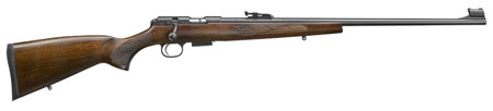 [806703023021] CZ-USA 02302 CZ 457 Lux Full Size 22 WMR 5+1 24" Black Nitride Black Nitride Steel Receiver Turkish Walnut Fixed European-Style Stock Right Hand