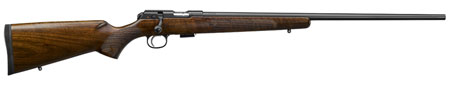 [806703023120] CZ-USA 02312 CZ 457 American Full Size 17 HMR 5+1 24" Black Nitride Black Nitride Steel Receiver Turkish Walnut Fixed American Style Stock Right Hand