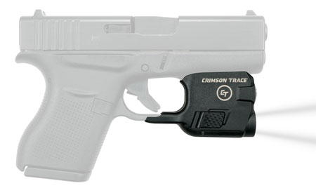 [850002469301] Crimson Trace 0182901 Lightguard  Polymer Compatible w/Glock 42/43/43X/48, 110 Lumens White LED, Trigger Guard Mount