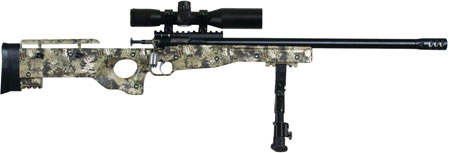 [611613021513] Crickett KSA2151 CPR Complete Package 22 LR Caliber with 1rd Capacity, 16.12" Barrel, Blued Metal Finish  &  Fixed with Adjustable Cheekpiece Kryptek Camo Stock Right Hand