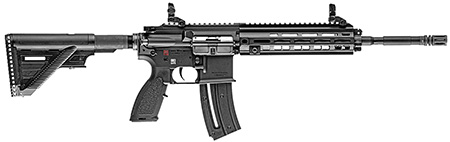 [642230257870] HK 81000401 HK 416  22 LR 20+1 16.10" Black Steel Threaded Barrel Aluminum w/M-LOK  &  Picatinny Rail Black Aluminum Receiver Black Retractable Stock Right Hand