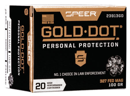 [604544646665] Speer 23913GD Gold Dot Personal Protection 327FederalMag 100gr Hollow Point 20 Per Box/10 Case