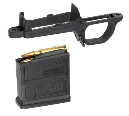 [840815100768] Magpul MAG497-BLK Bolt Action Mag Well Hunter 700 Stock Made of Polymer w/ Black Finish Includes PMAG5 7.62 AC Magazine