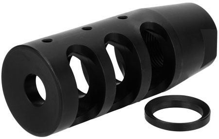[811261029569] TacFire MZ1002N Compact Compensator Black Nitride Steel with 1/2"-28 tpi Threads  &  2.50" OAL for 5.56x45mm NATO AR-15