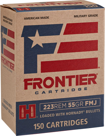 [090255712834] Frontier Cartridge FR1015 Military Grade Centerfire Rifle 223Rem 55gr Full Metal Jacket 150 Per Box/8 Case