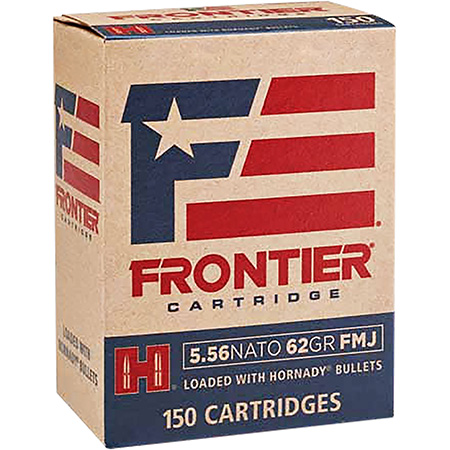 [090255712957] Frontier Cartridge FR2615 Military Grade Centerfire Rifle 5.56x45mmNATO 62gr Full Metal Jacket 150 Per Box/8 Case