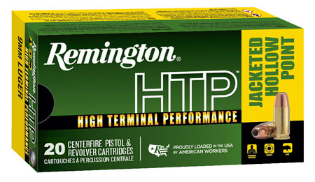 [047700496504] Remington Ammunition 28295 HTP  9mmLuger 147gr Jacketed Hollow Point 20 Per Box/25 Case