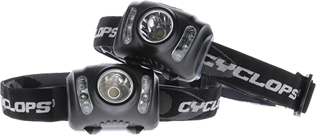 [888151014936] Cyclops CYCHL2102PK Headlamp  210 Lumens White Red/Green/White LED Bulb Black 2 Pack