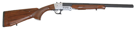 [812285025407] Rock Island TK105 Traditional Single Shot 20 Gauge with 20" Black Parkerized Barrel, 3" Chamber, 1rd Capacity, Silver Anodized Metal Finish  &  Woodgrain Finish Synthetic Stock Right Hand (Full Size)