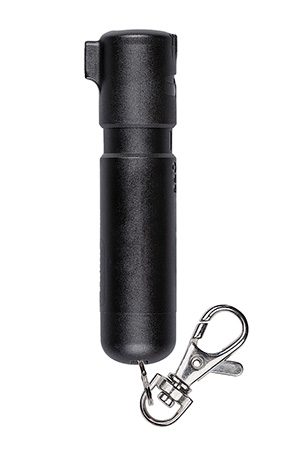 [023063109152] Sabre MDBK02 Mighty Discreet Pepper Spray Capsaicin UV Dye Effective Distance 12 ft .20 oz Black Includes Key Ring Includes Snap Clip