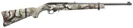 [736676311132] Ruger 31113 10/22 Carbine Full Size 22 LR 10+1 18.50" Satin Black Threaded Barrel, Satin Black Steel Receiver w/Scope Base Adapter, Fixed Go Wild Camo Rock Star Synthetic Stock, Right Hand