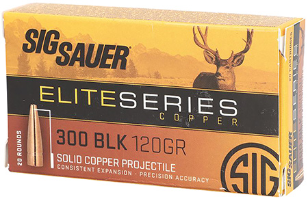 [798681598977] Sig Sauer E3006H120 Elite Copper Hunting  30-06Springfield 150gr Copper Solid 20 Per Box/10 Case