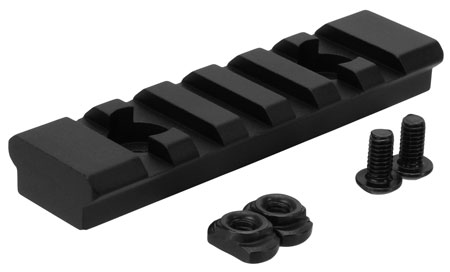 [745557102073] TacFire MAR105M M-LOK Accessory Picatinny Section Rail 3 Inch 7 Slots  Black Anodized
