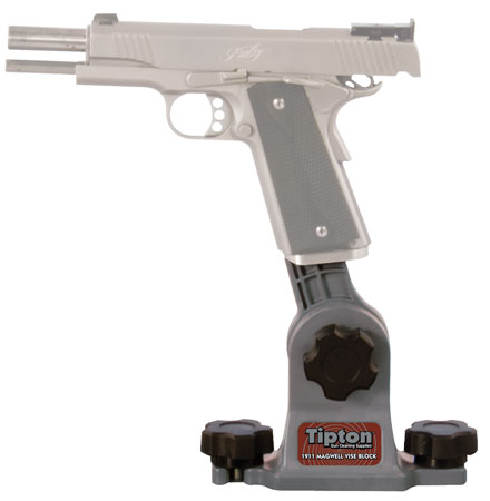 [661120580805] Tipton 558080 1911 Mag Well Vise Block Gun Vise Handgun Firearm Gray/Red Polymer