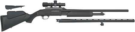 [015813540476] Mossberg 54047 500 Field/Deer Pump 20 Gauge 5+1 3" 26" Vent Rib/24" Slugster Barrels, Matte Blued Metal Finish, Synthetic Dual Comb Stock, Includes Accu-Set Chokes  &  Dead Ringer 2.5x20mm Scope