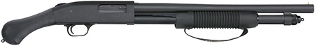 [015813506397] Mossberg 50639 590 Shockwave 12 Gauge 6+1 3" 18.50" Barrel, Blued Metal Finish, Drilled  &  Tapped Receiver, Dual Extractors, Corncob Forend w/Strap, Raptor Birdshead Grip Stock