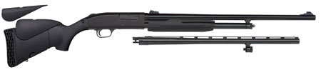 [015813543309] Mossberg 54330 500 Bantam Combo Youth Combo 20 Gauge 5+1 22" Blued 22" Vent Rib/24" Fully-Rifled Barrels, Blued Steel Receiver, Fixed Wood Stock, Right Hand, Accu-Set Full Rifled Bore Choke