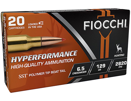 [762344712130] Fiocchi 65CMHSA Hyperformance  6.5Creedmoor 129gr Super Shock Tip 20 Per Box/10 Case