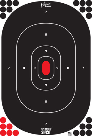 [709779901579] Pro-Shot SILHIN5PK SplatterShot  Self-Adhesive Paper Black/Red 12"x17" Silhouette 5 Pack