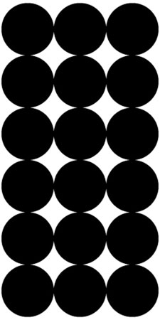 [709779901630] Pro-Shot P216 SplatterShot Repair Pasters Black 1" Self-Adhesive 216 Pasters