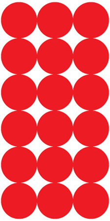 [709779901784] Pro-Shot P432M SplatterShot Repair Pasters Red 1" Self-Adhesive 432 Pasters