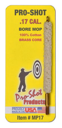[709779200108] Pro-Shot MP17 Bore Mop  .17 Cal Rifle #5-40" Thread Brass Core