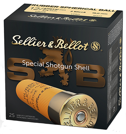 [754908550142] Sellier  &  Bellot SB12RBB Shotgun  12Gauge 2.75" Rubber 25 Per Box/10 Case