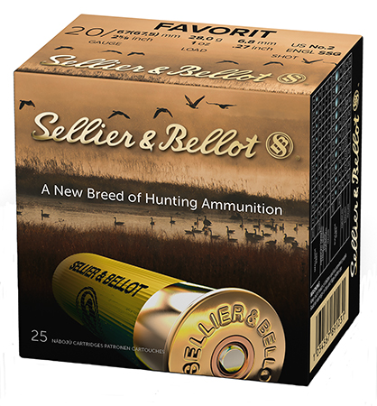 [754908532353] Sellier  &  Bellot SB20BSA Hunting  20Gauge 2.75" 12Pellets 1oz 2Shot 25 Box/10 Case