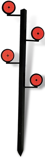 [029057474244] Birchwood Casey 47424 World of Targets Dueling Tree Rimfire Pistol/Rifle Black/Orange Steel Circle Standing