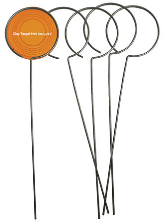 [029057490107] Birchwood Casey 49010 Clay Holder Stand Target Stand Silver Wire Standing 5 Pack