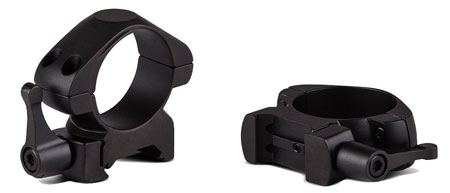 [698156074077] Konus 7407 Steel Rings  Matte Black 1" Quick Release Medium 0 MOA