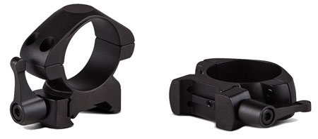 [698156074107] Konus 7410 Steel Rings  Matte Black 30mm Quick Release Medium 0 MOA