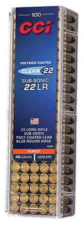 [604544650310] CCI 934CC Clean-22 Subsonic 22LR 40gr Lead Round Nose 100 Per Box/50 Case
