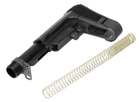 [816422026890] CMMG 55CA9F7 RipBrace Kit 6 Position Black Synthetic with Fastback  &  P3 Technology for AR-Platform