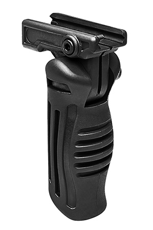 [814108017385] NcStar AARFVG Folding Verticle Grip  Ergonomic Black Polymer