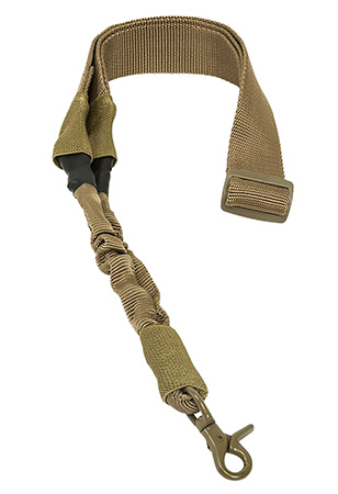 [814108017767] NcStar AARS1PT Single Point Sling  Tan Nylon 44"-60" OAL Adjustable Bungee