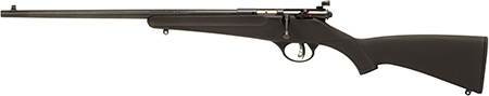 [062654138430] Savage Arms 13843 Rascal  Youth 22 LR 1rd 16.13" Matte Black Sporter Barrel, Matte Black Carbon Steel Receiver, Black Fixed Synthetic Stock, Left Hand