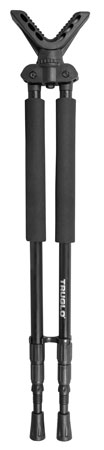 [788130025857] TruGlo TG8920XB Solid-Shot  Bipod 21-40" Collapsible Black Aluminum, Rubberized V-Brace, Twist Lock Adjustable Legs, Includes Carry Case w/Shoulder Strap